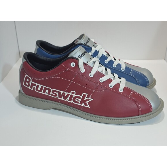 Brunswick Men's Bowling Shoes Size 12 Red Blue GrayLace Up